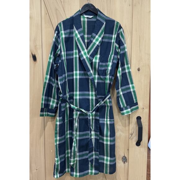 Vintage Montgomery Ward Plaid Lounge Robe 50s 60s Mod Rockabilly Sz Large - Picture 6 of 7
